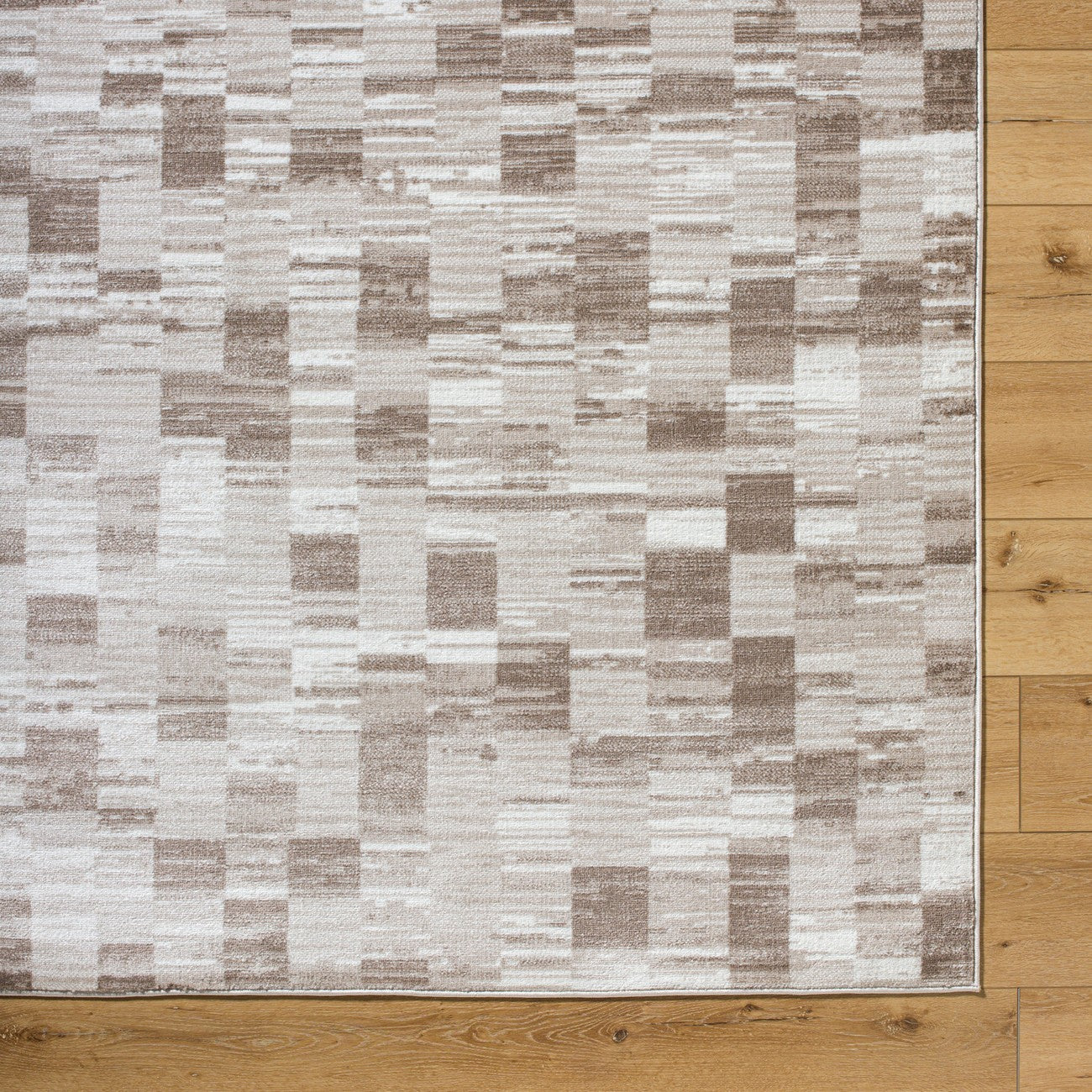 ALIA Scandi Modern Dark Brown Area Rug Overhead