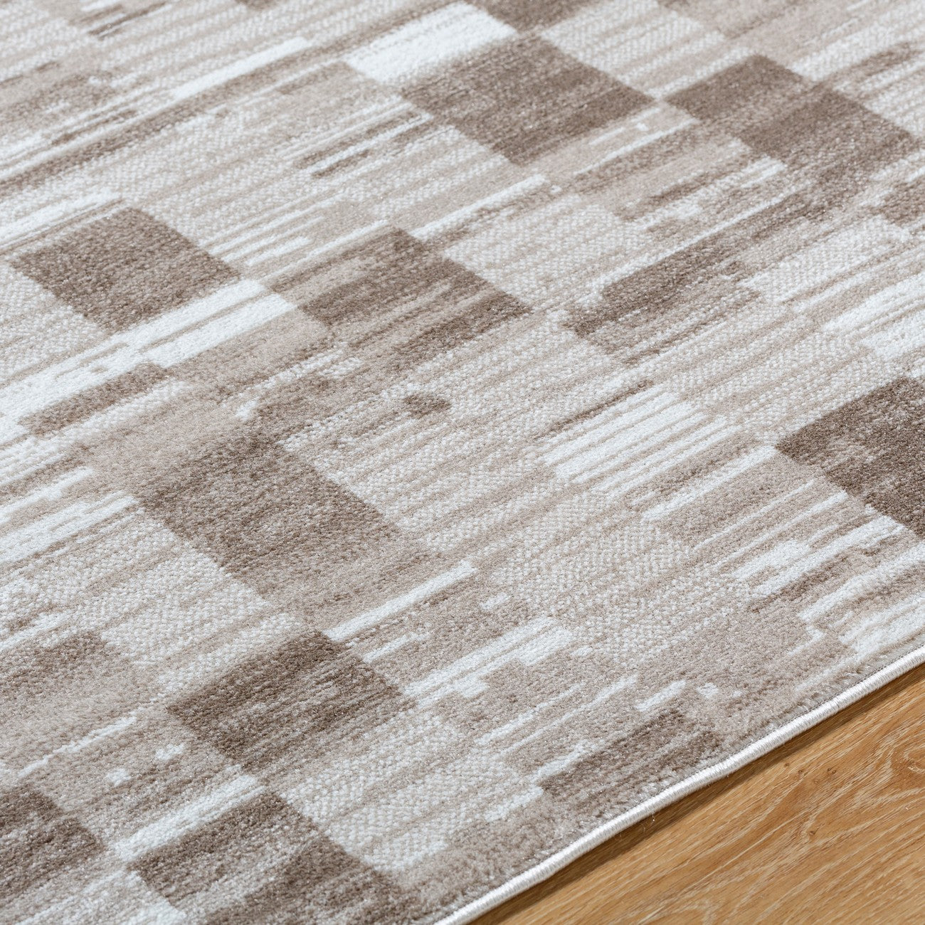 ALIA Scandi Modern Dark Brown Area Rug Texture