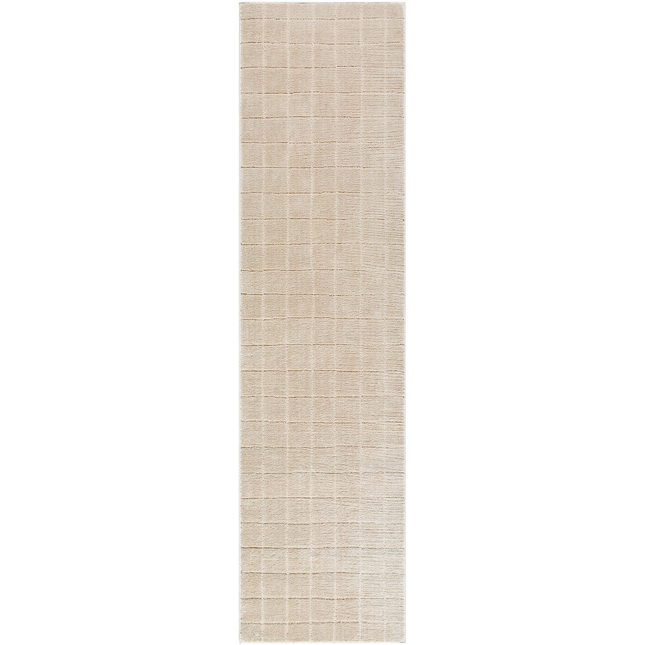 AMINA Our PNW Home x Livabliss Scandi High Pile Light Beige/Light Brown Area Rug Flat
