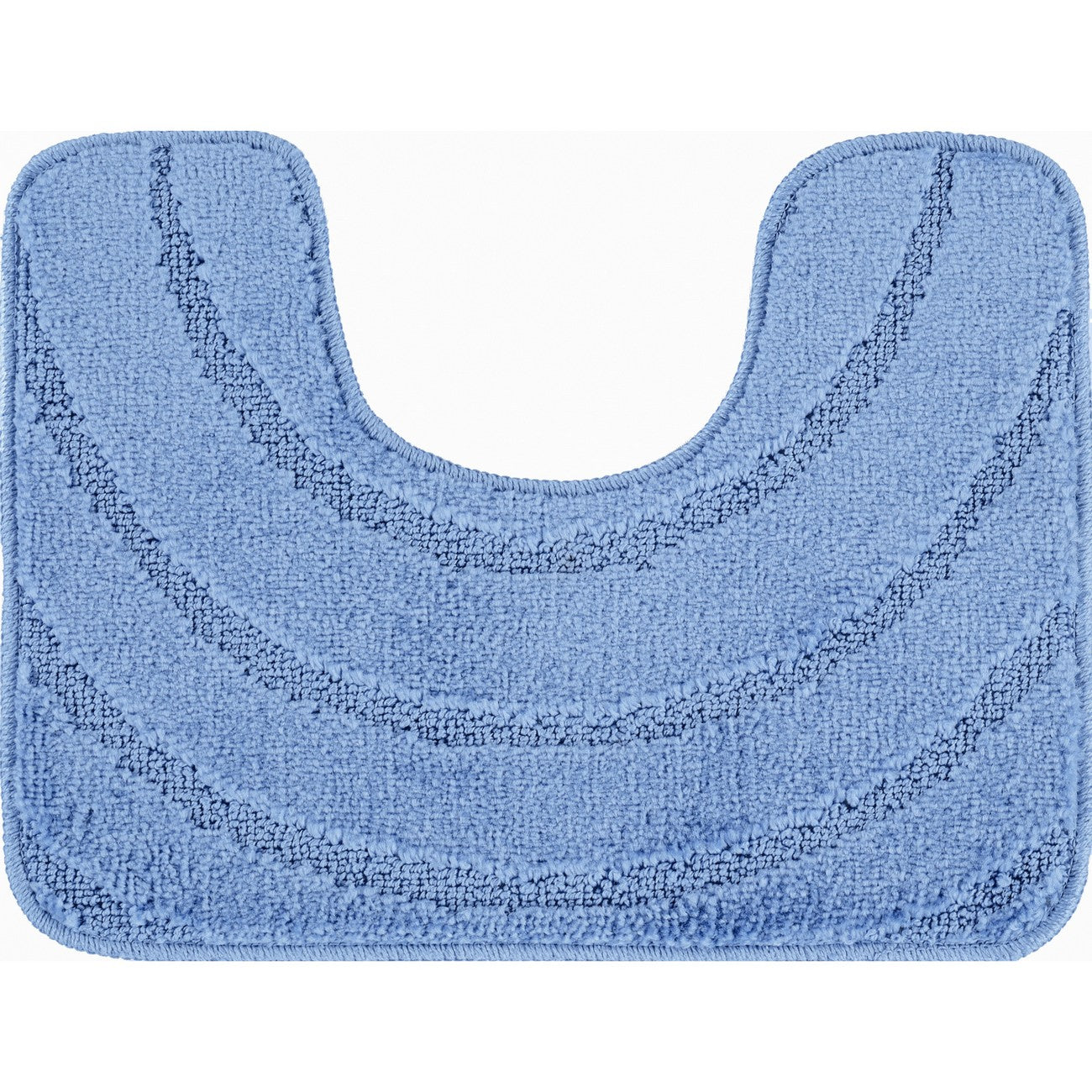 APRIL Piece Machine Washable Non-Slip Blue Bathroom Rug Set Blue