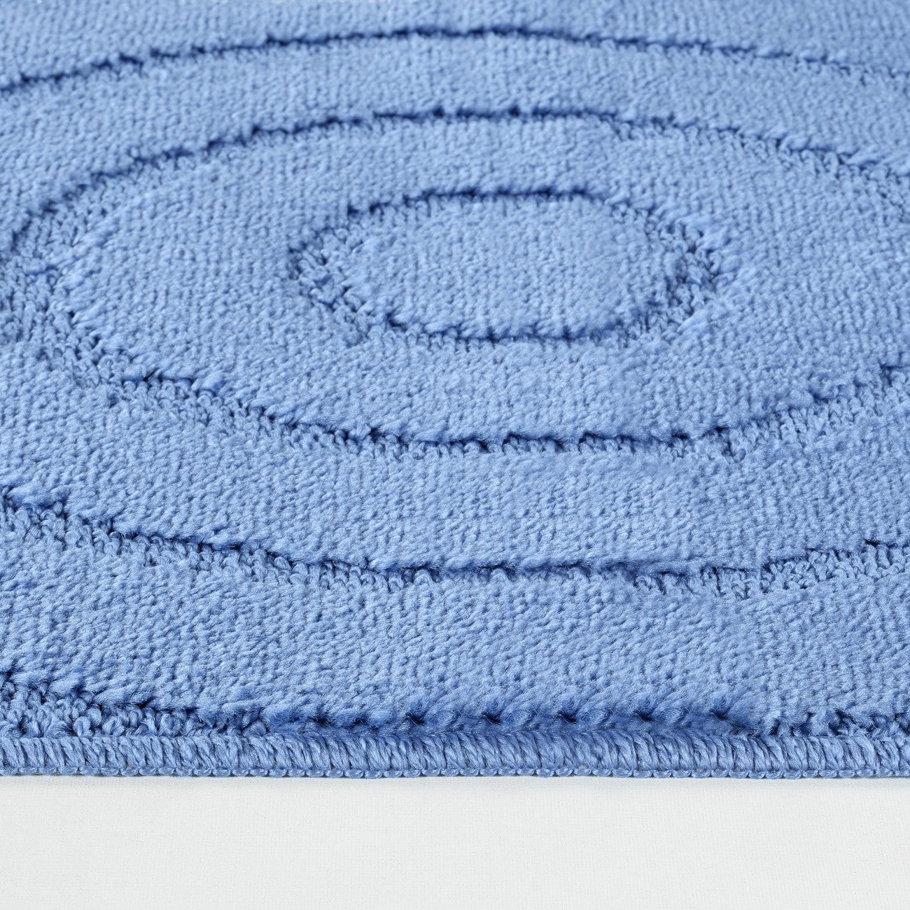 APRIL Piece Machine Washable Non-Slip Blue Bathroom Rug Set Blue