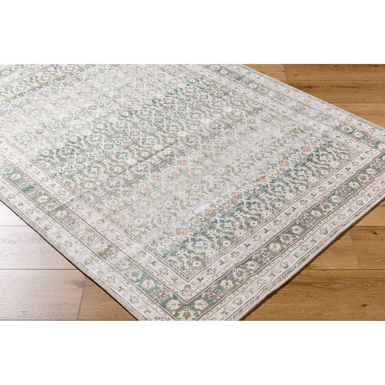 ARMITA Our PNW Home x Livabliss Machine Washable Oriental Boho Olive Area Rug