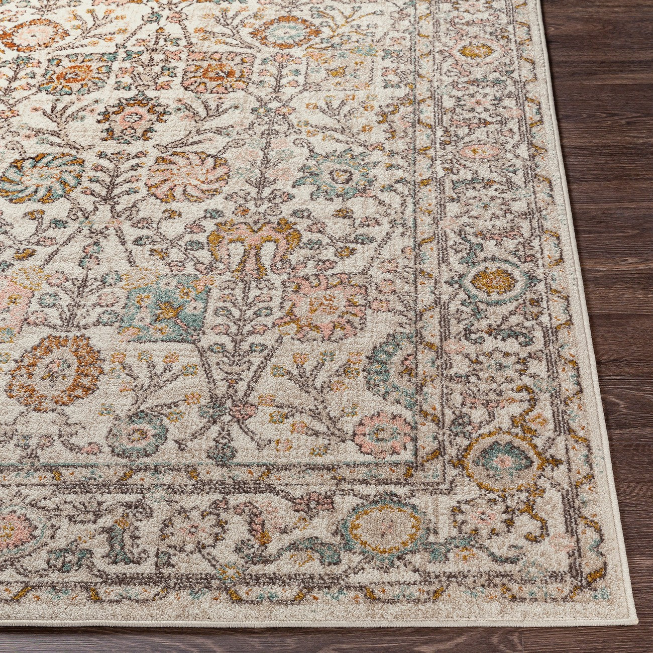 AMIRA Vintage Traditional Oriental Boho Burnt Orange Area Rug Front