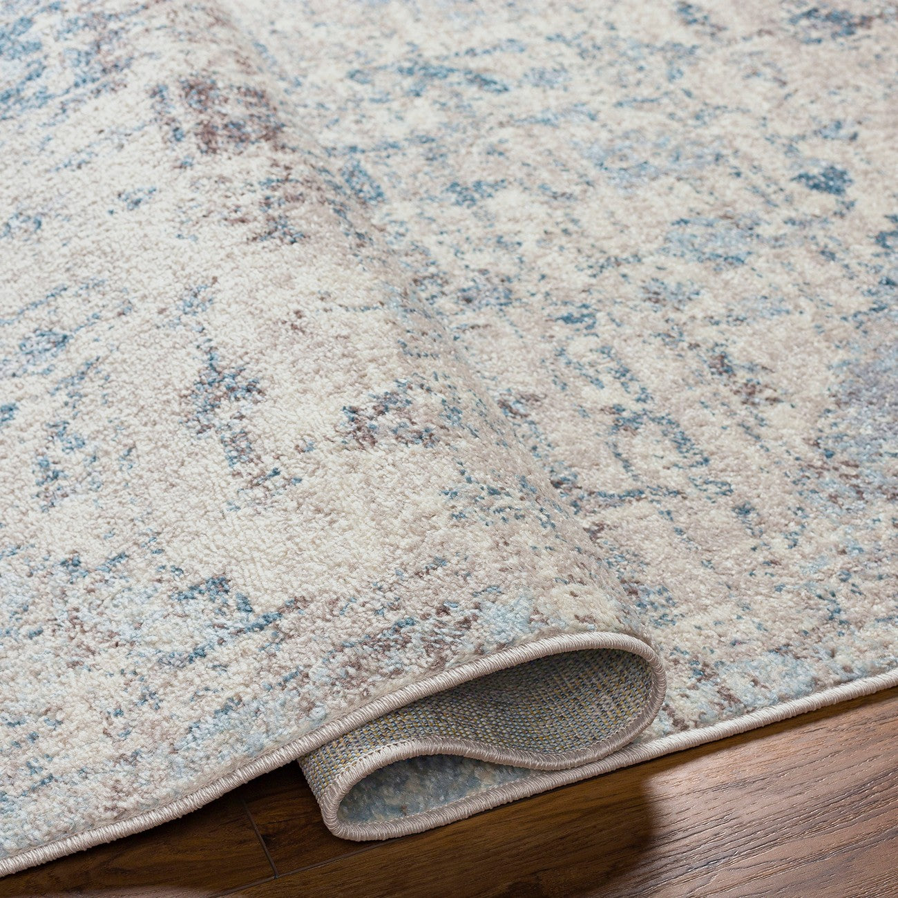 LYA Vintage Traditional Oriental Boho Ivory Area Rug Fold