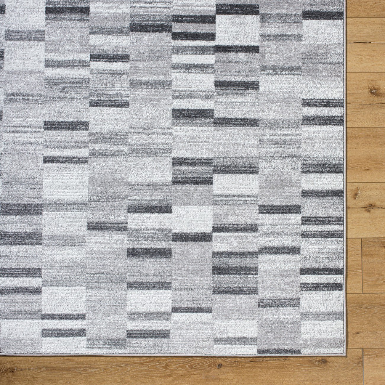 BHAUMI Scandi Modern Black Area Rug Overhead