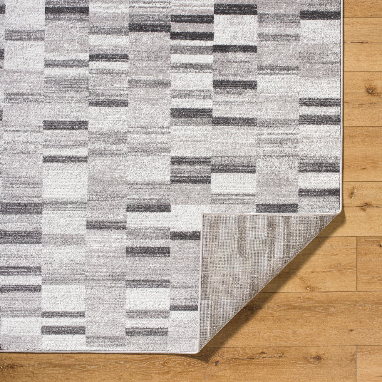 BHAUMI Scandi Modern Black Area Rug Fold