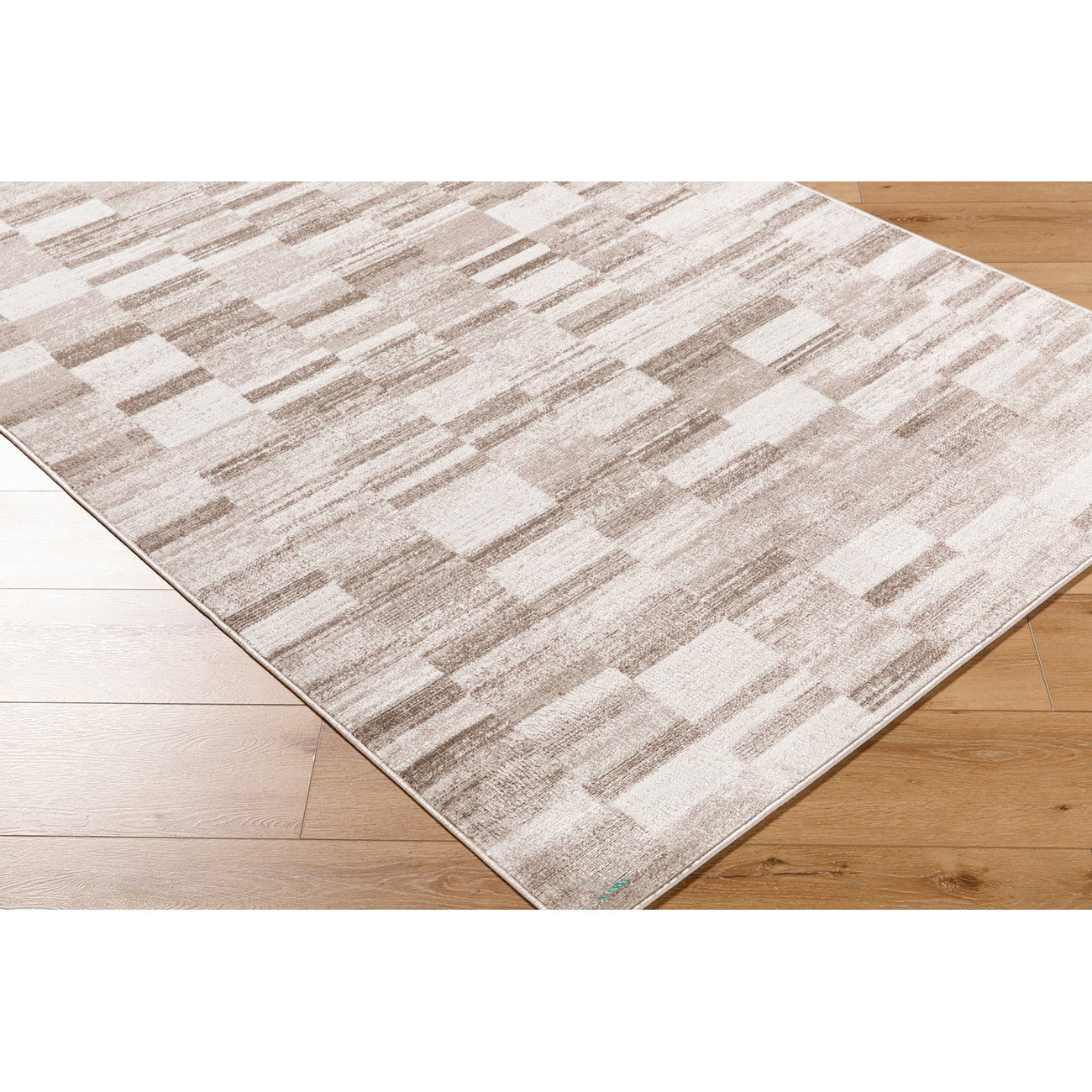 BHAUMI Scandi Modern Dark Brown Area Rug Corner