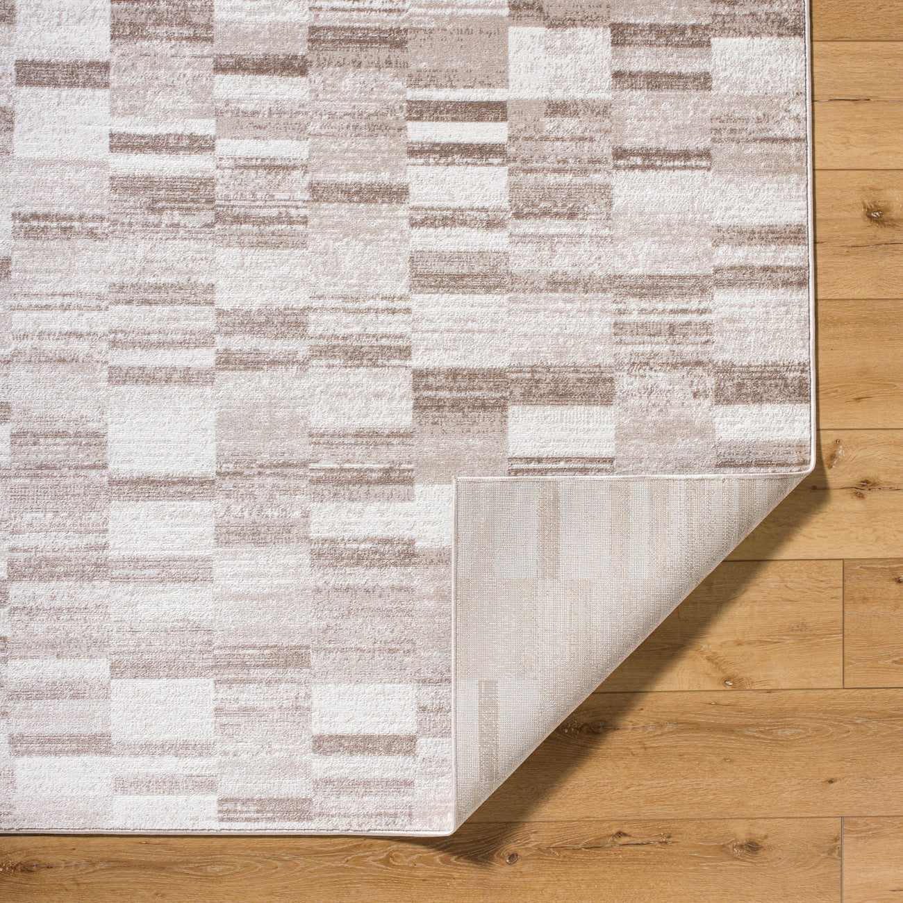 BHAUMI Scandi Modern Dark Brown Area Rug Fold