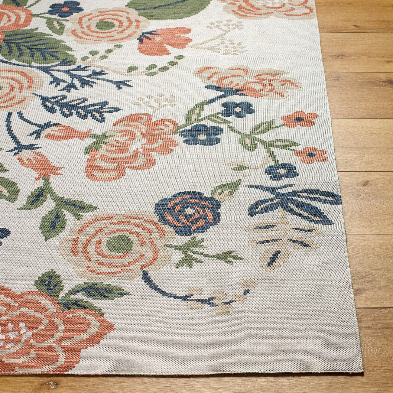 SHIFU Indoor & Outdoor Modern Rust/Dark Moss Area Rug