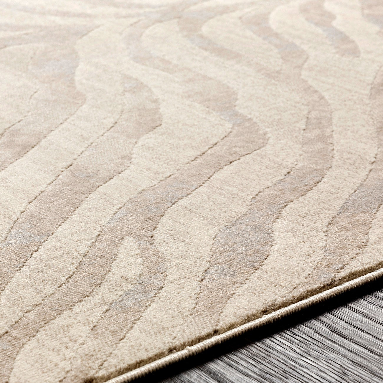 CYBELE Scandi Boho Zebra Light Grey Area Rug Texture