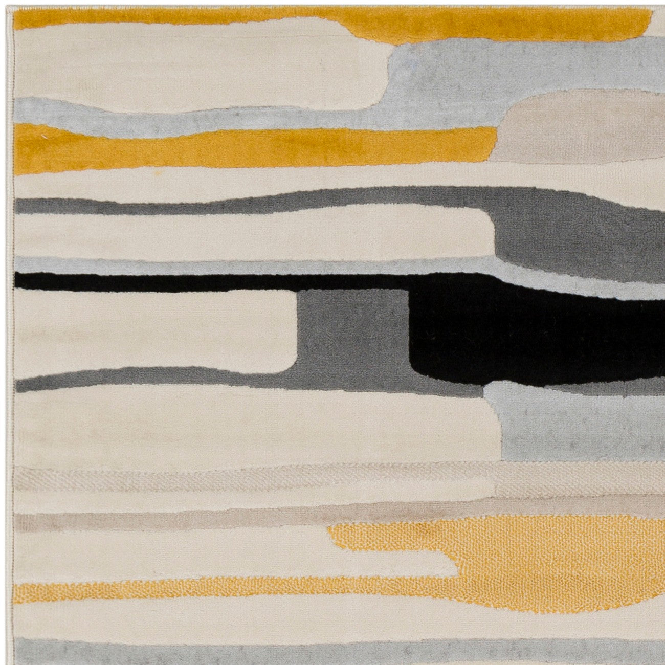 ANAIS Scandi Modern Mustard/Ivory Area Rug Zoom