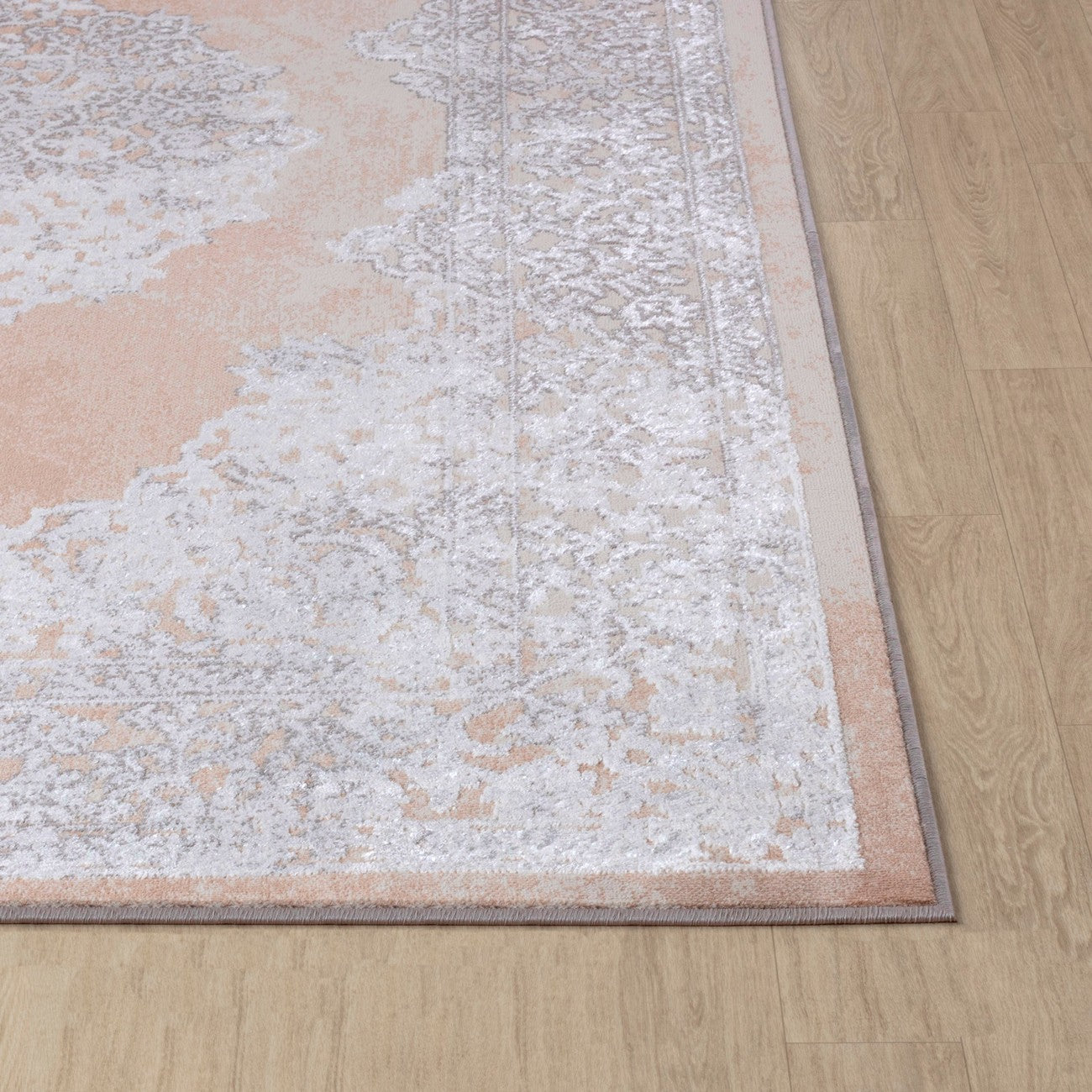 DEFNE Vintage Traditional Oriental Boho Beige/White Area Rug Front