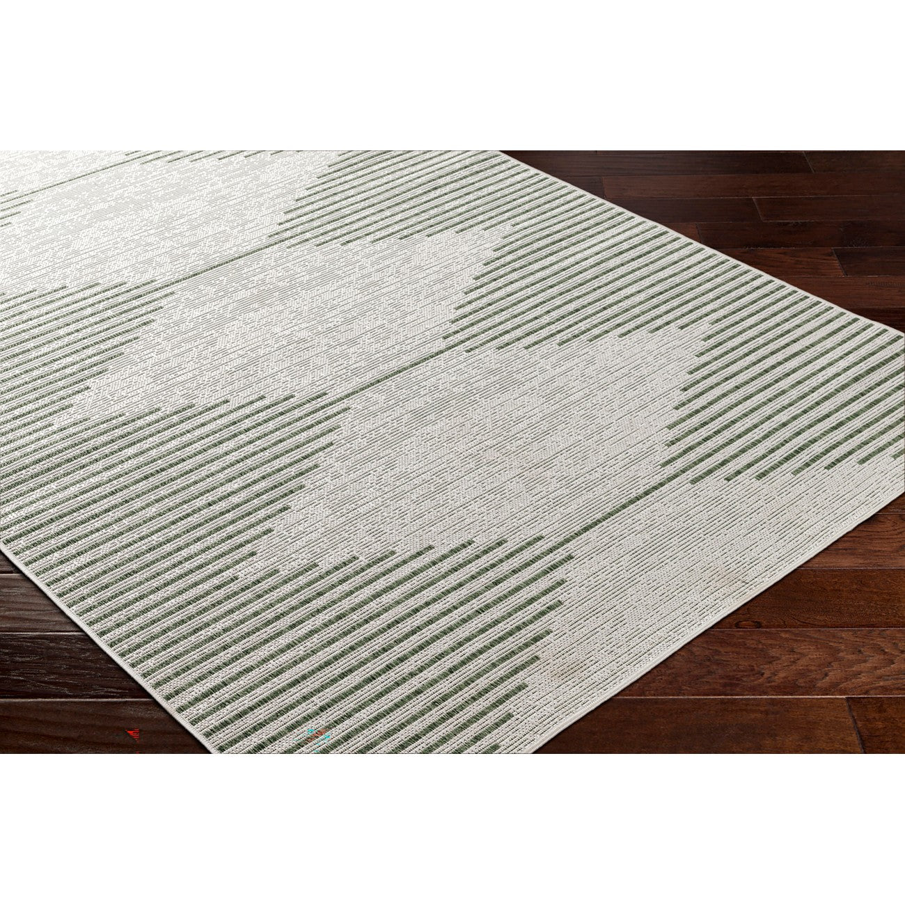 DOLLY Indoor & Outdoor Global Moss/Grey Area Rug