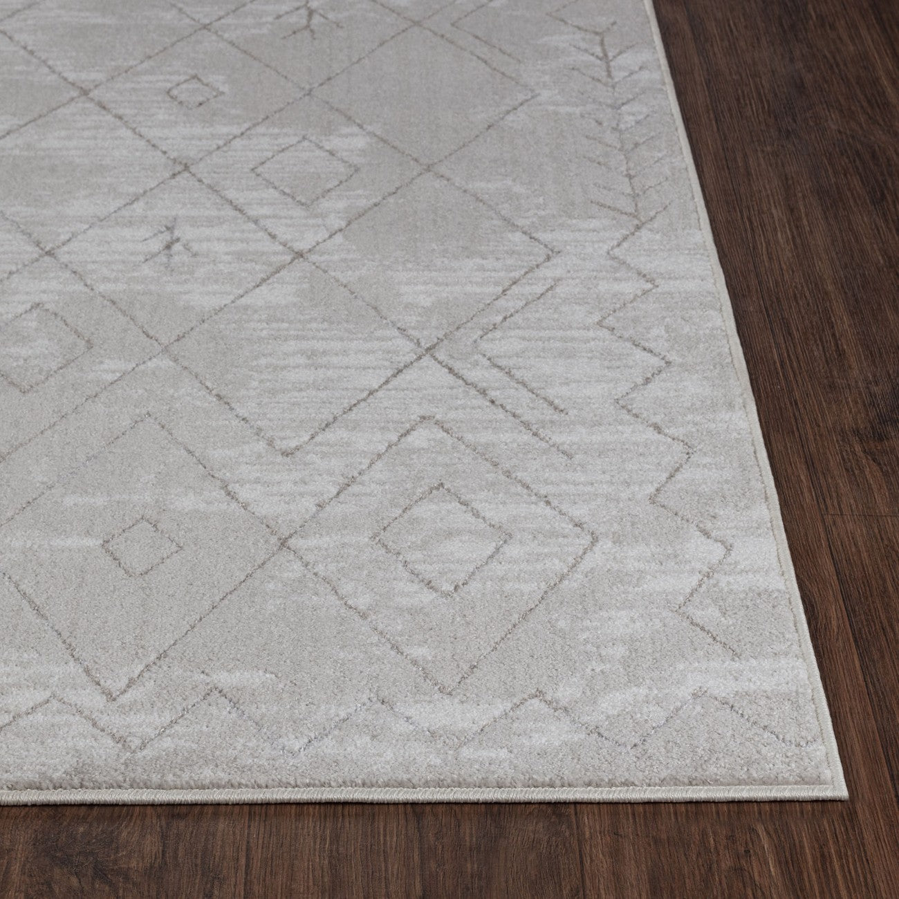FABIA Berber Modern Grey Area Rug Front