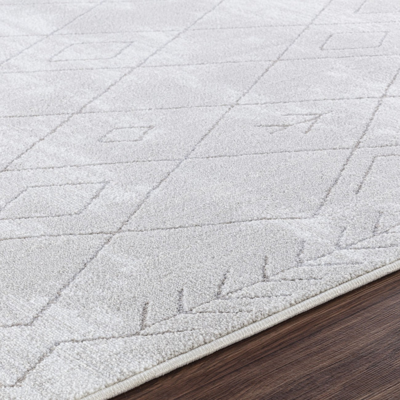 FABIA Berber Modern Grey Area Rug Texture