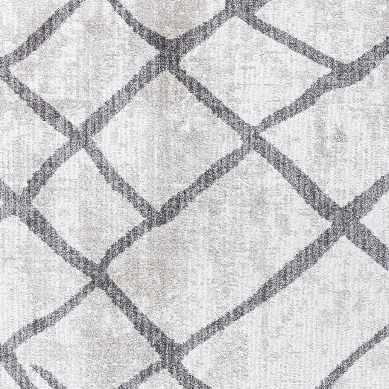 GLORIA Scandi Modern White/Grey Area Rug Swatch