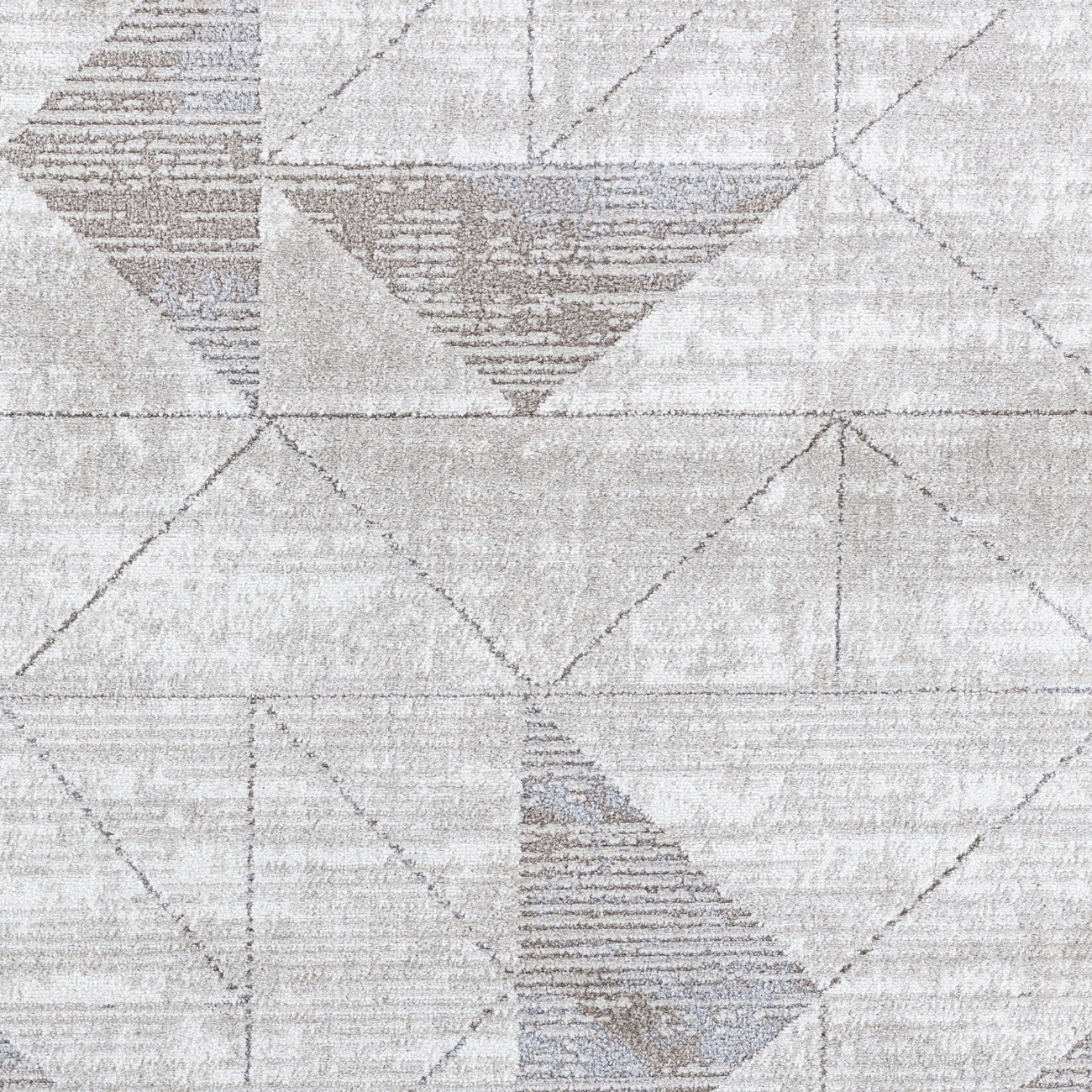 HAVEN Scandi Geometric White/Grey Area Rug Swatch
