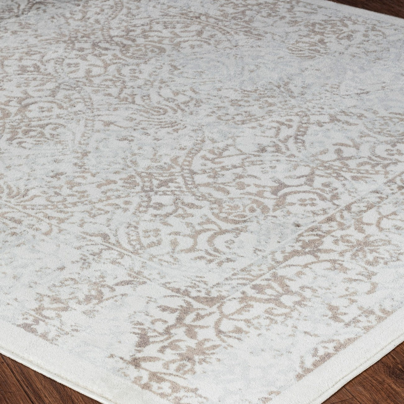 HAZEL Vintage Traditional Oriental Boho Tan/Ivory Area Rug