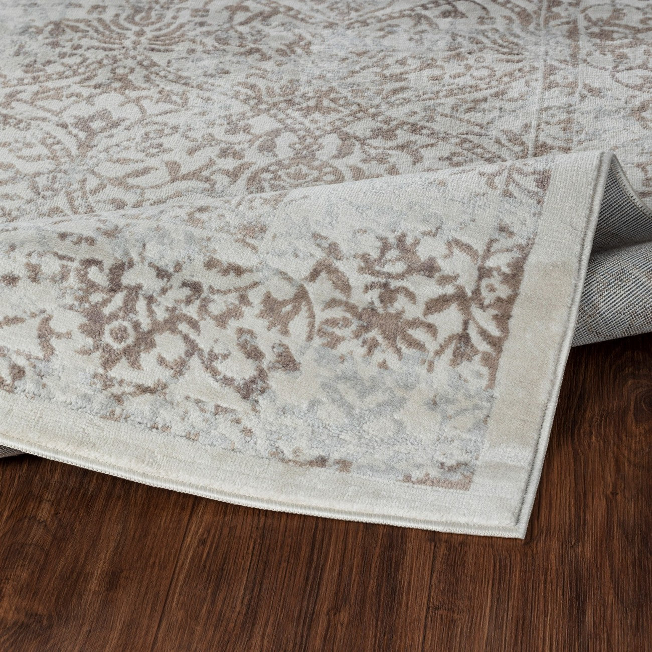HAZEL Vintage Traditional Oriental Boho Tan/Ivory Area Rug
