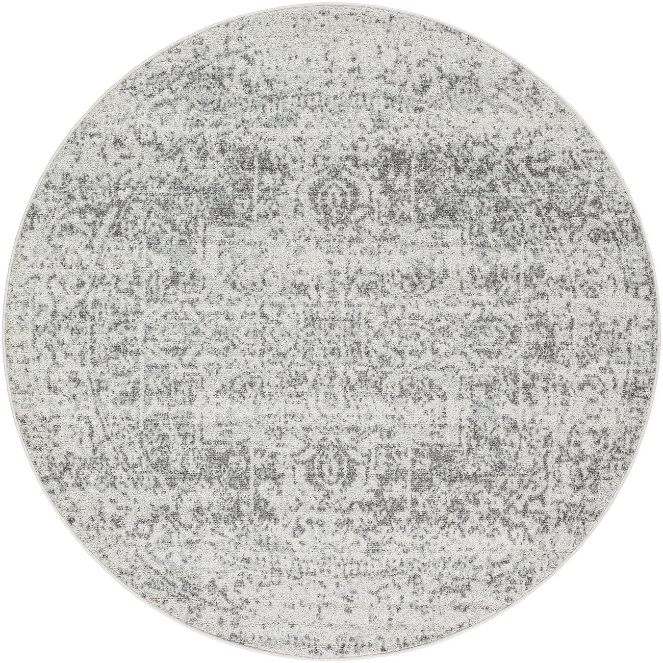JULIETTE Vintage Traditional Oriental Boho Grey/White Area Rug Flat