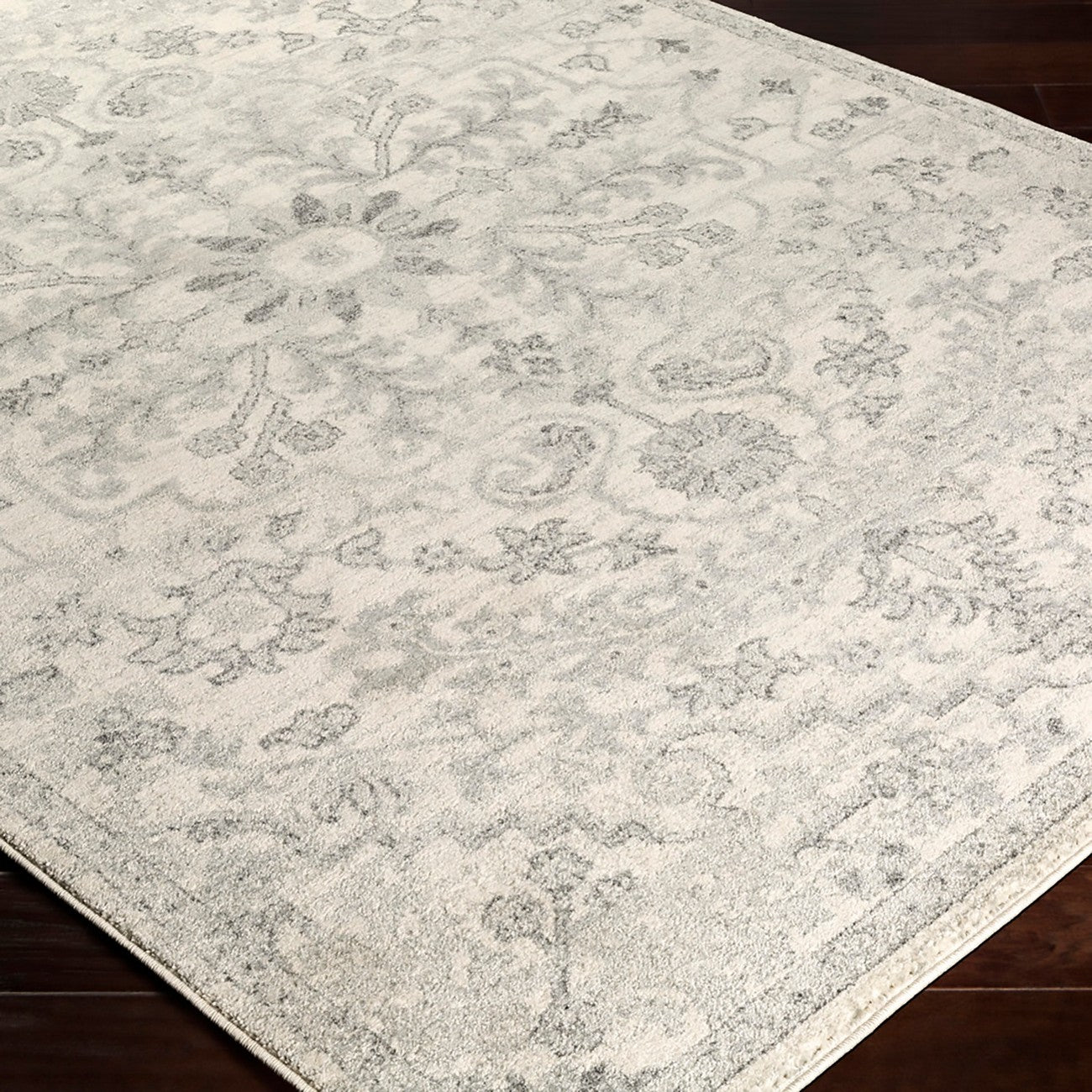 LOU Vintage Traditional Oriental Boho Light Beige Area Rug Corner