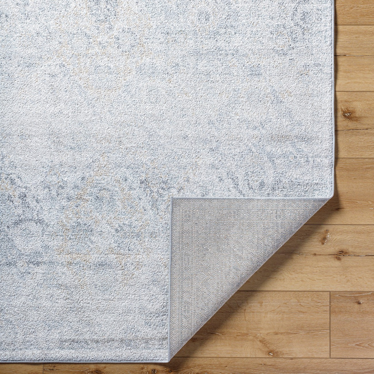 INES Vintage Oriental Boho Medium Grey Area Rug Fold