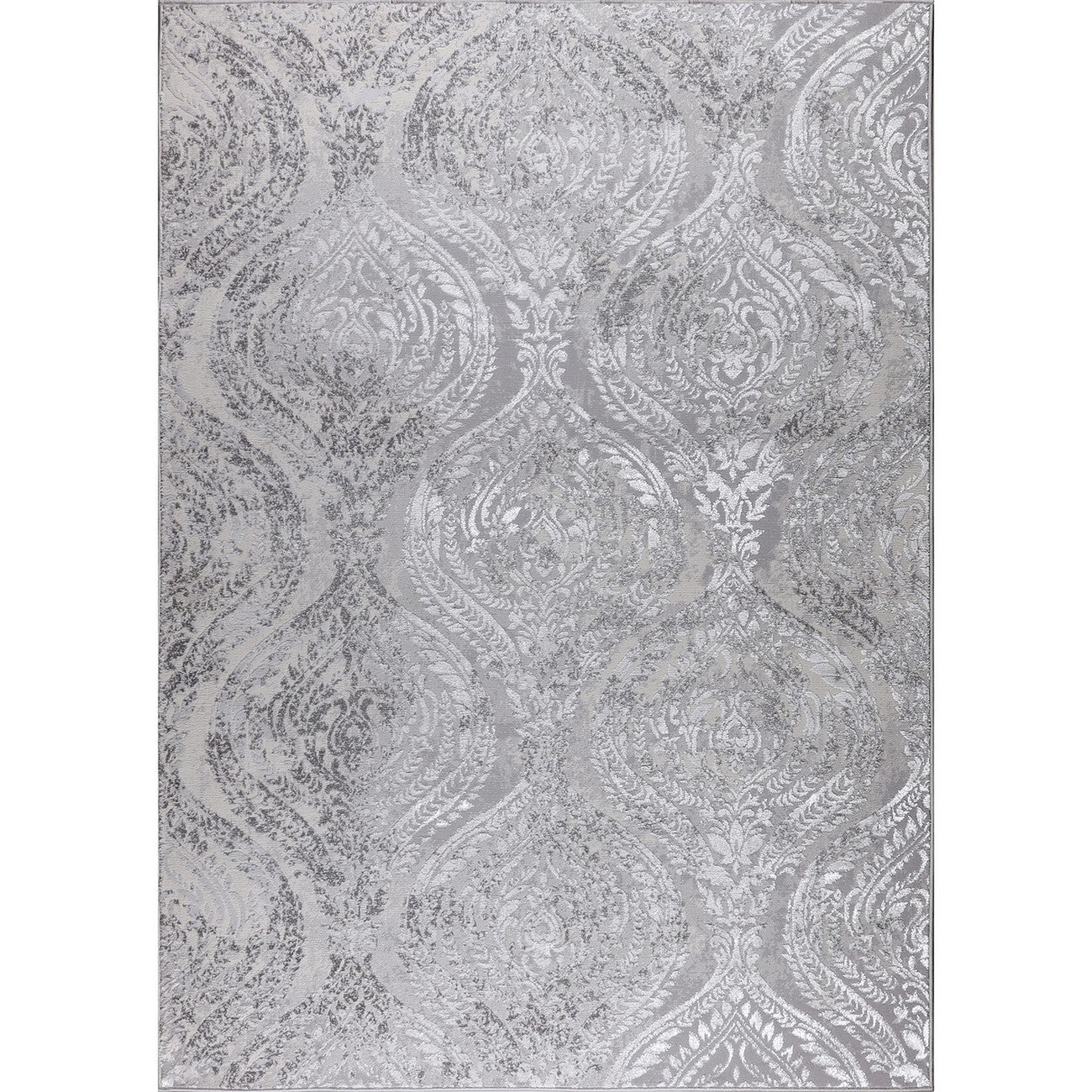 INGRID Vintage Traditional Oriental Boho Beige/White Area Rug Flat