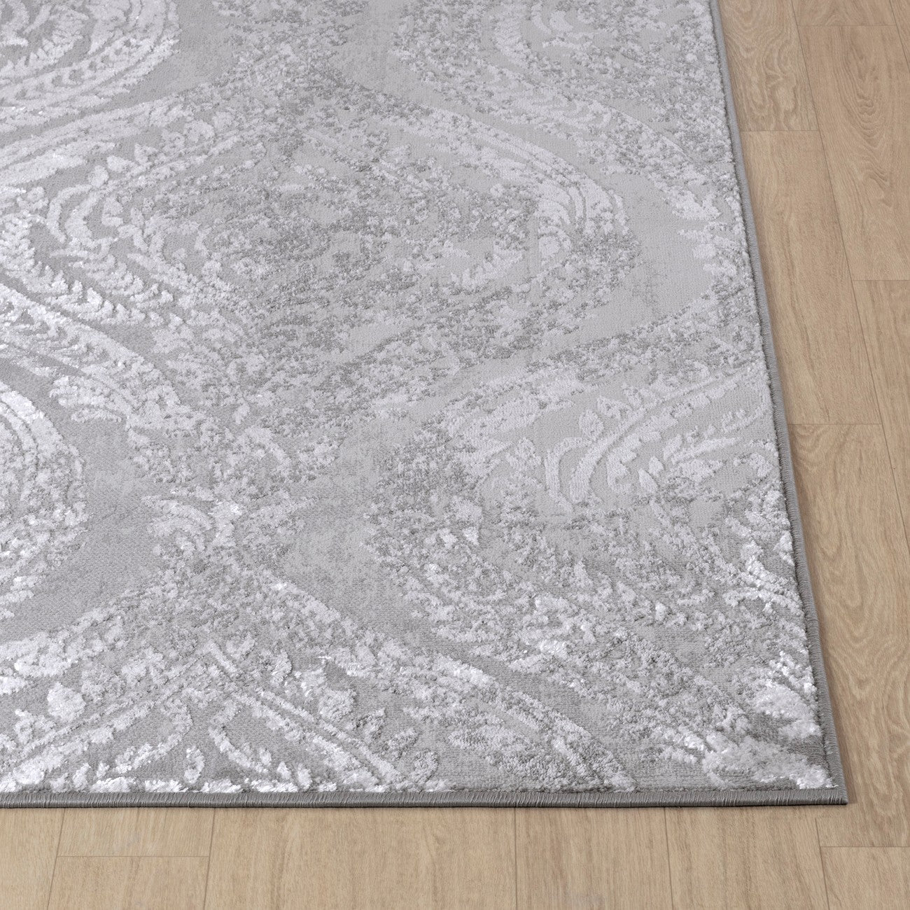 INGRID Vintage Traditional Oriental Boho Beige/White Area Rug Front