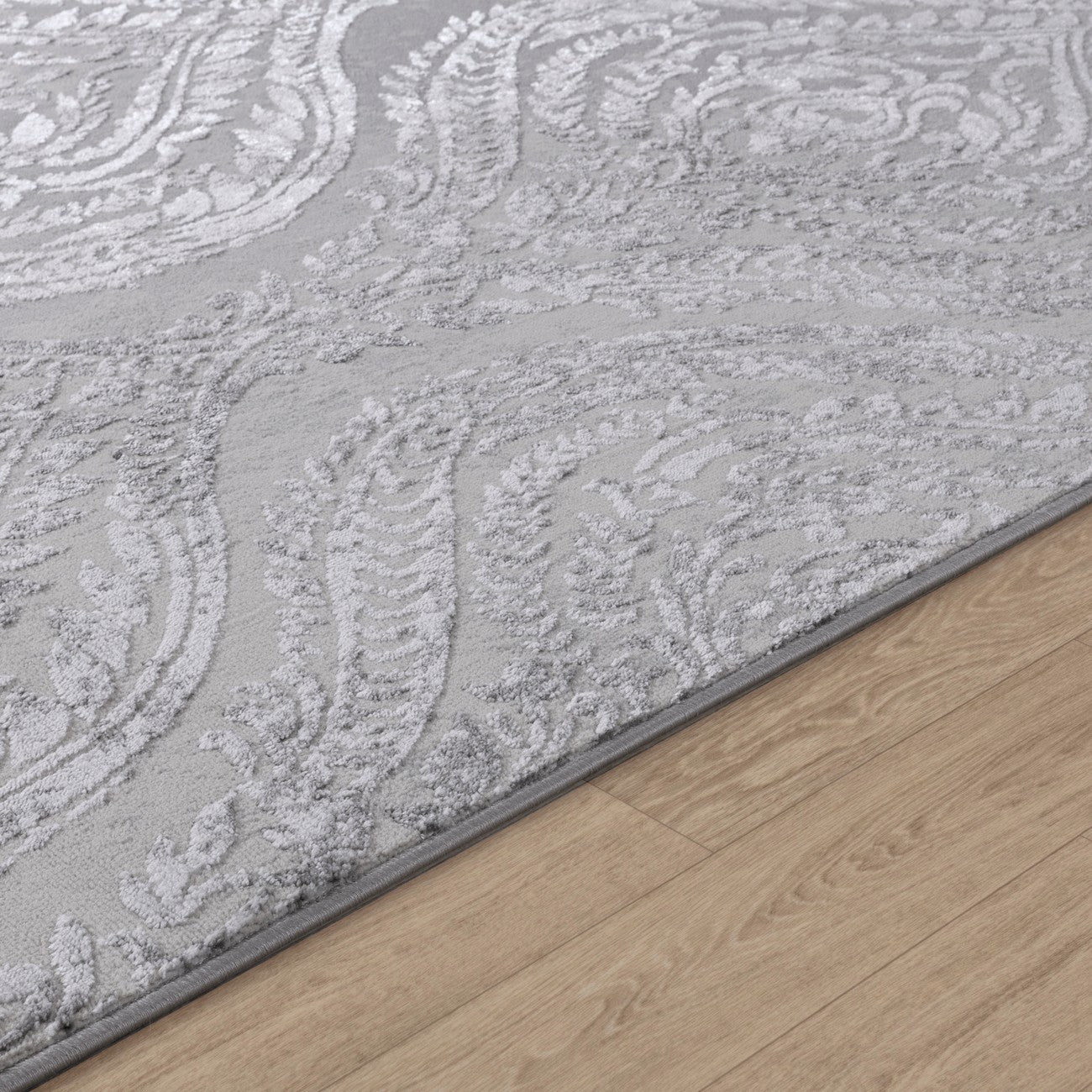 INGRID Vintage Traditional Oriental Boho Beige/White Area Rug Texture