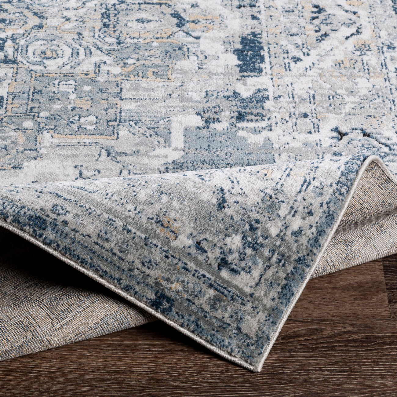 ISABELLA Vintage Traditional Oriental Boho Medium Grey Area Rug Fold