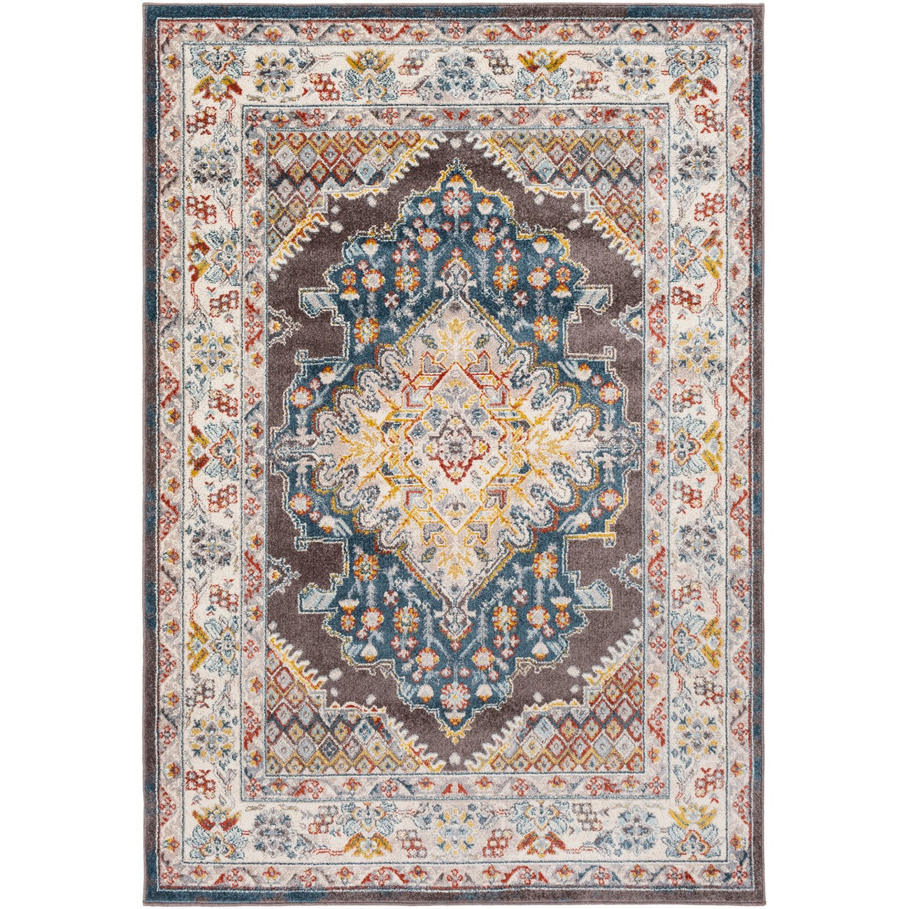 JADE Vintage Traditional Oriental Boho Teal Area Rug