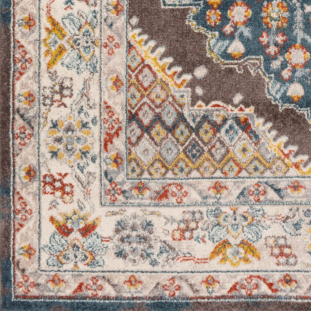 JADE Vintage Traditional Oriental Boho Teal Area Rug