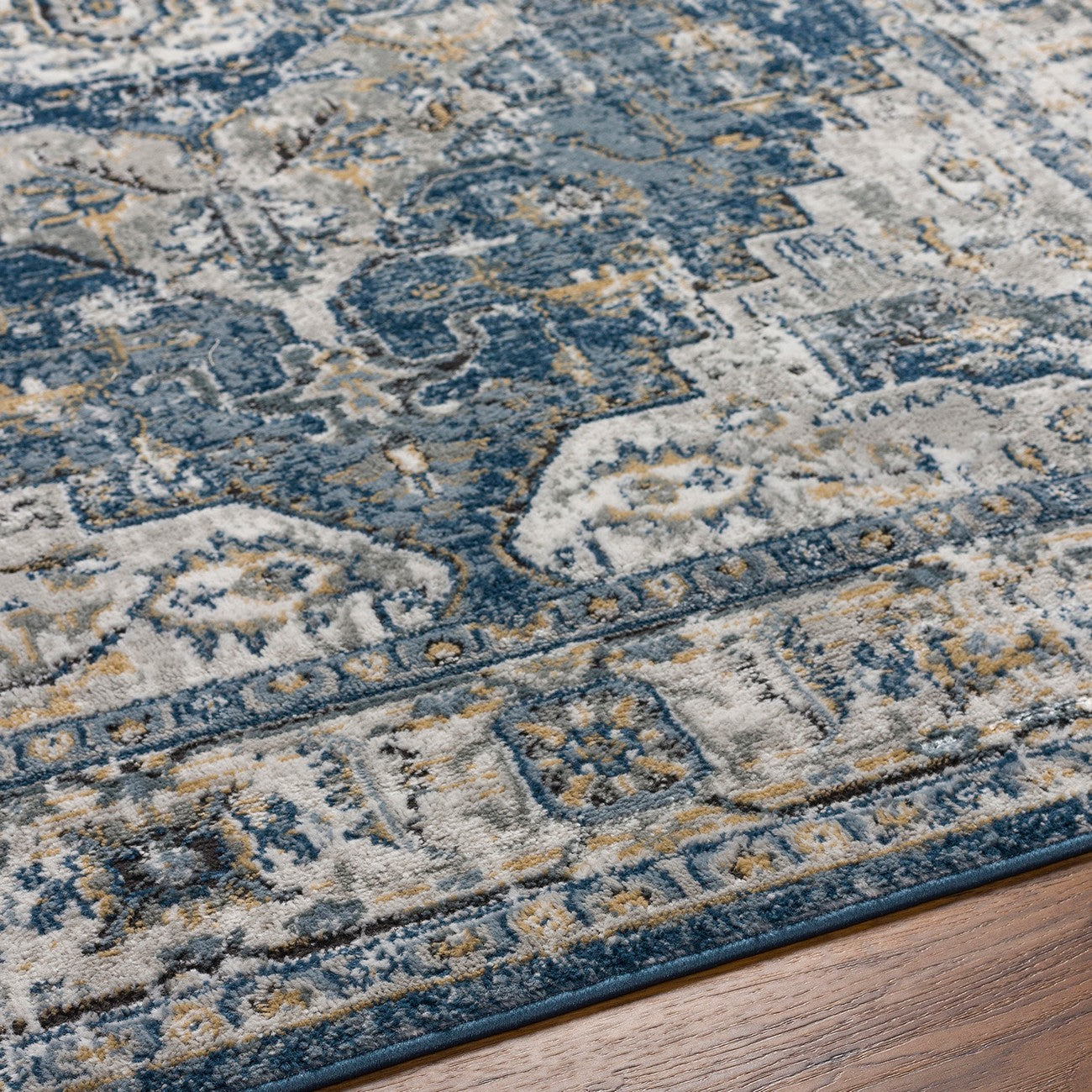 DALILA Vintage Traditional Oriental Boho Charcoal Area Rug Texture