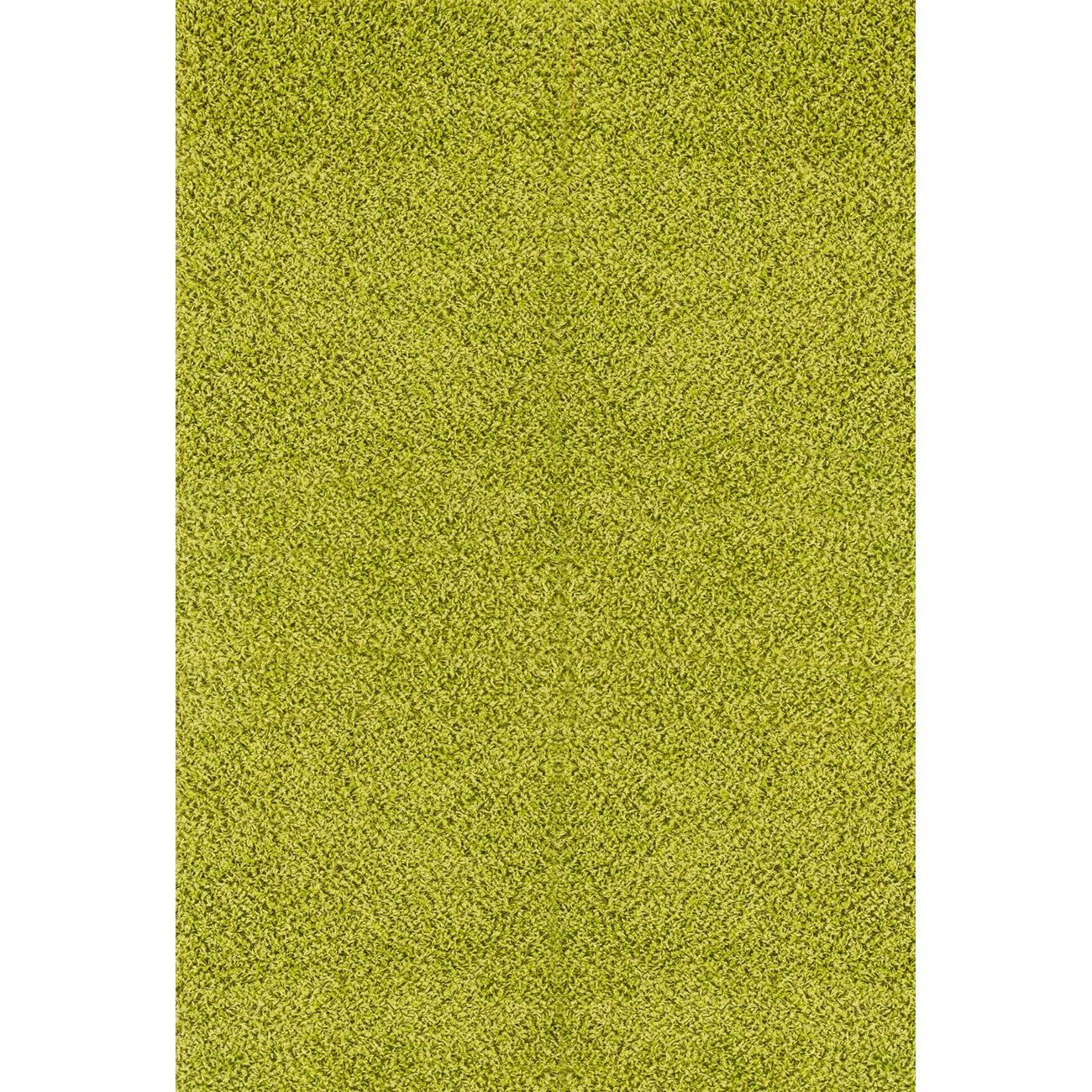 LILLY Shaggy Solid Color Plush Pile Green Area Rug Flat