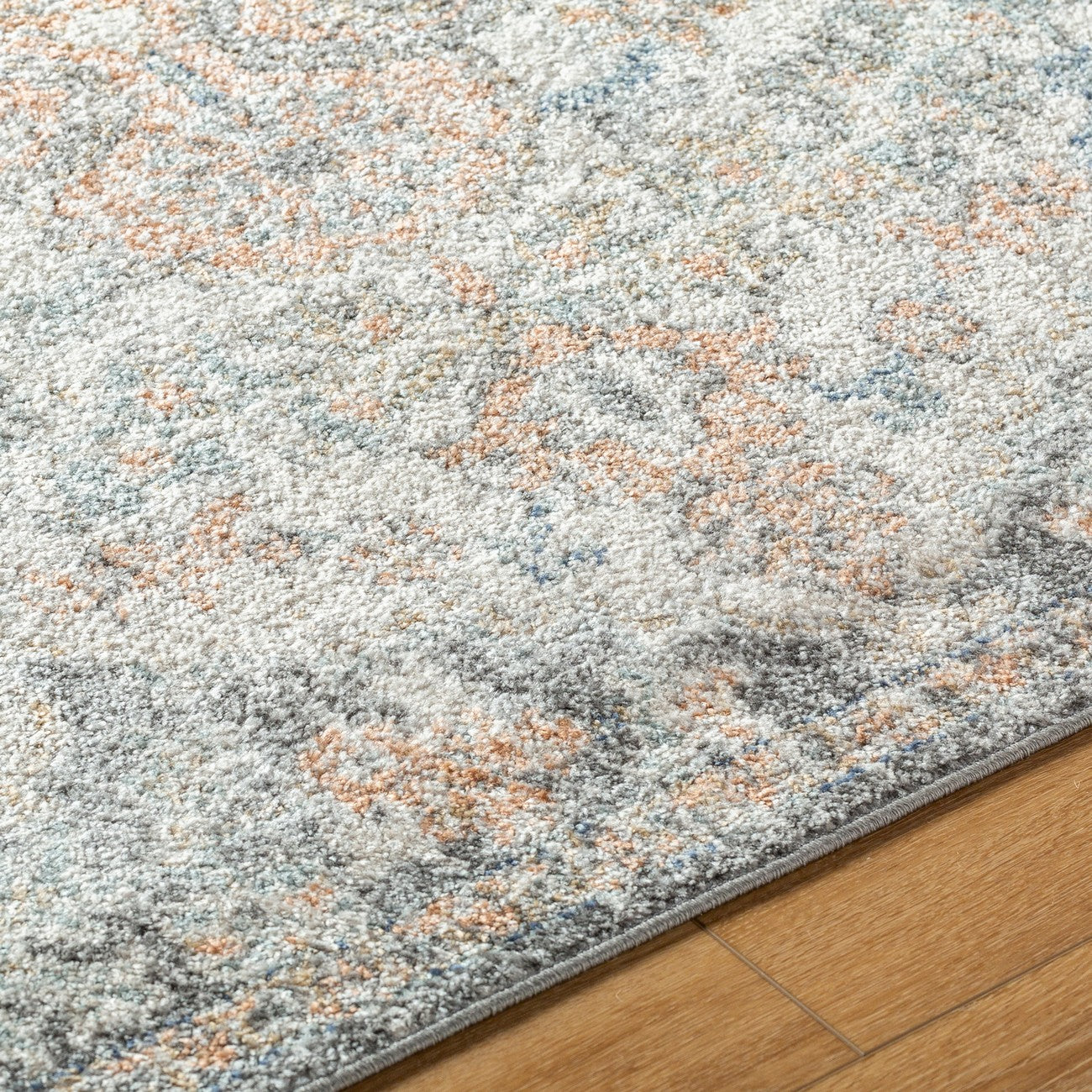 LOU Vintage Oriental Boho Amber Area Rug Texture