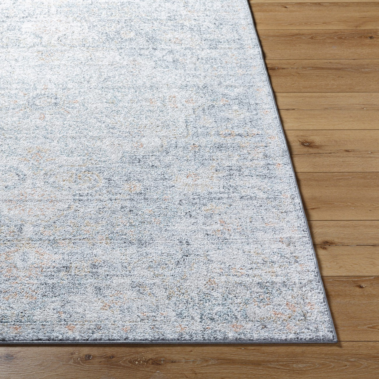 LOU Vintage Oriental Boho Blue Area Rug Front