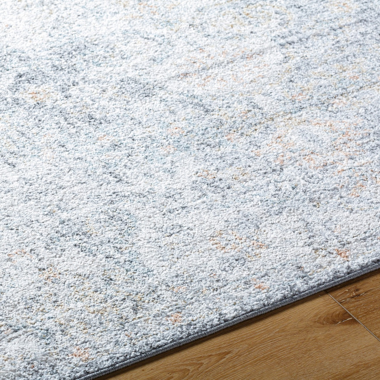 LOU Vintage Oriental Boho Blue Area Rug Texture