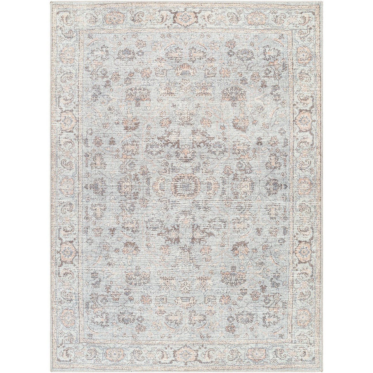 LOUISA Our PNW Home x Livabliss Vintage Oriental Boho Grey/Tan Area Rug