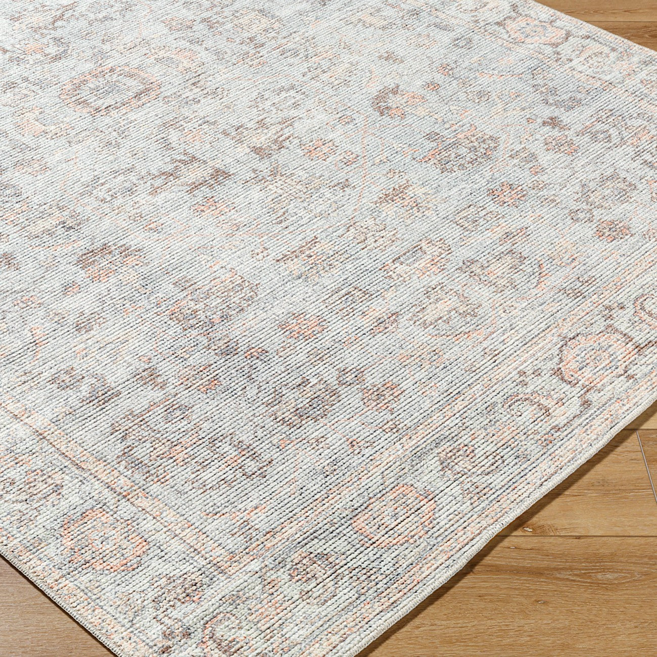 LOUISA Our PNW Home x Livabliss Vintage Oriental Boho Grey/Tan Area Rug
