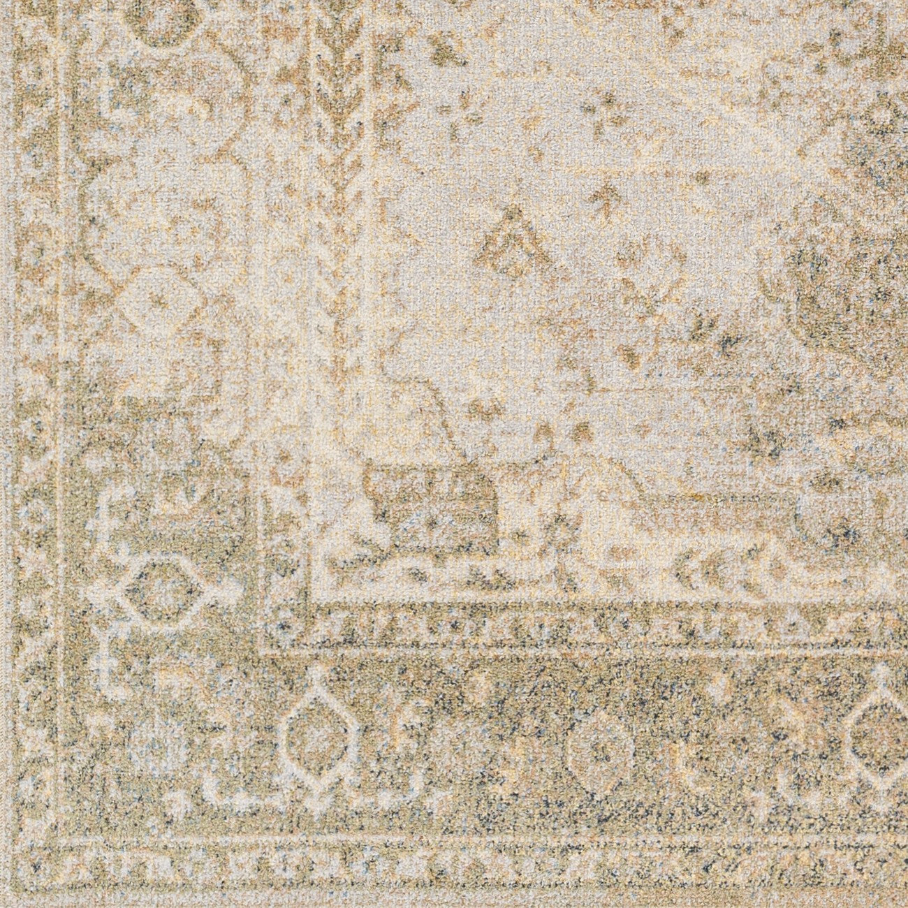 BOKA Machine Washable Traditional Boho Camel Area Rug Swatch