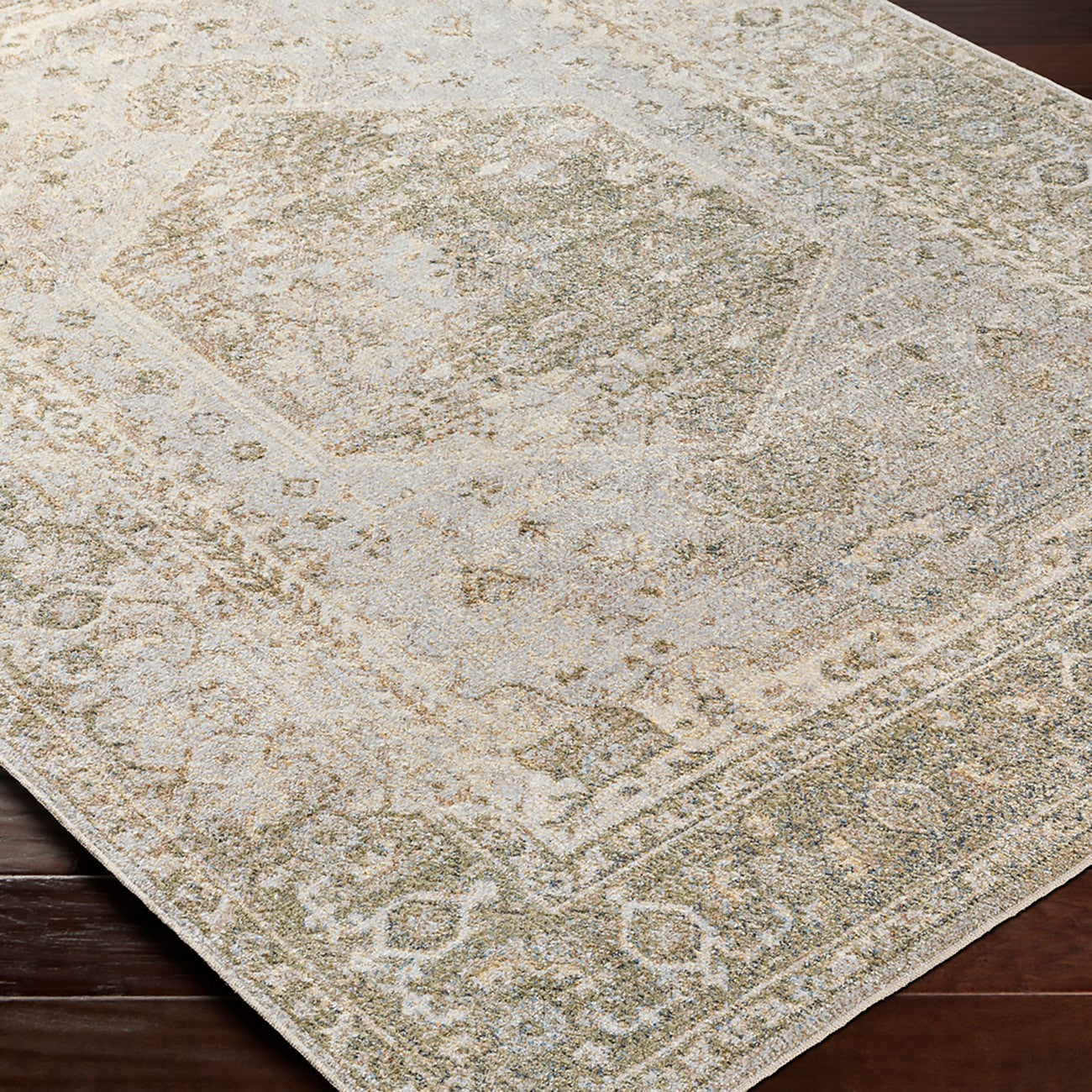 BOKA Machine Washable Traditional Boho Camel Area Rug Corner