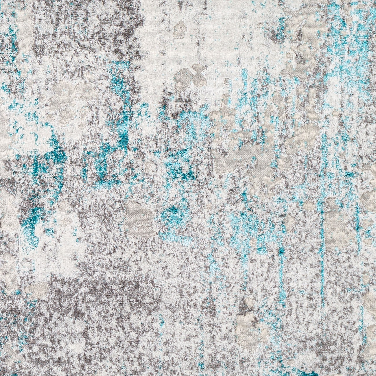 PARKER Abstract Modern Marble Teal Area Rug Swatch