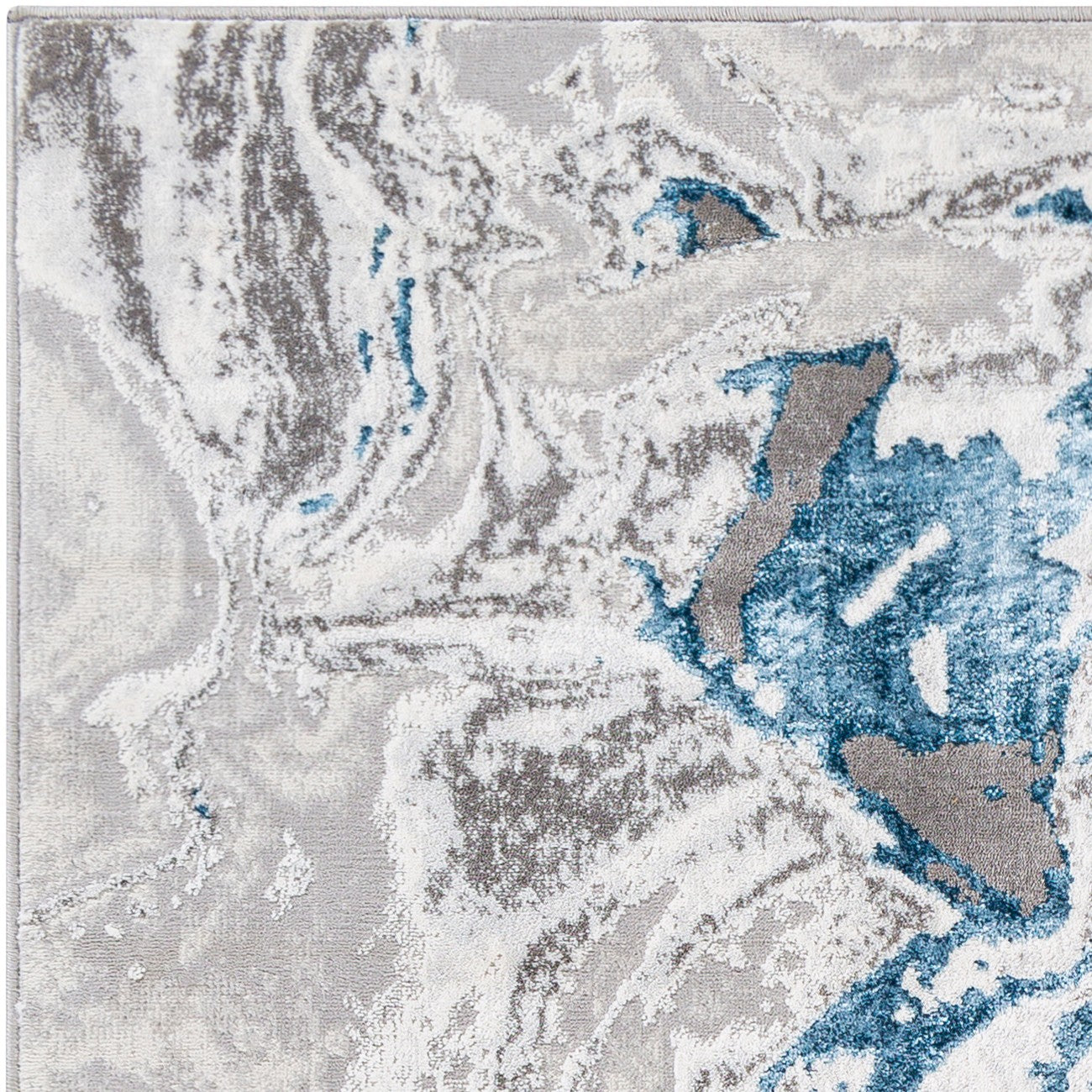 DAHLIA Abstract Modern Marble Dark Blue Area Rug Zoom