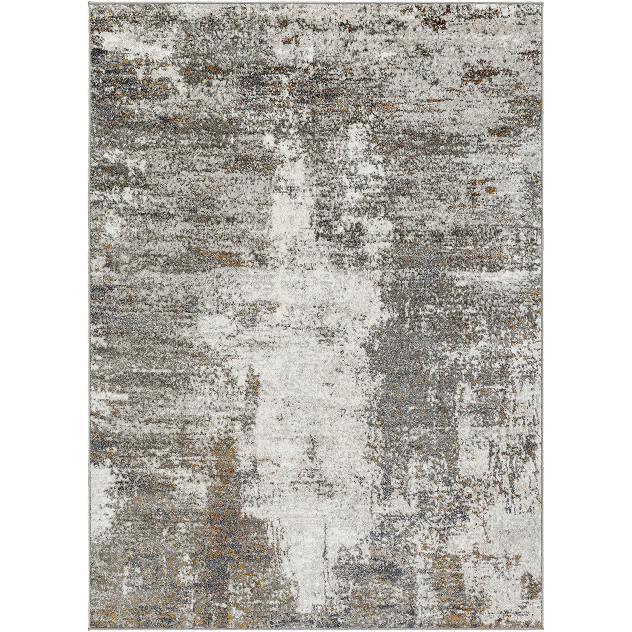 MAYLENE Abstract Modern Marble Charcoal Area Rug Flat