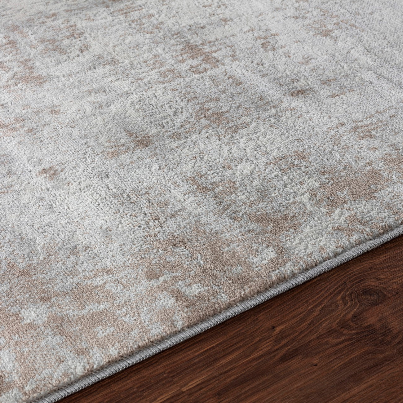 MILENA Abstract Modern Marble Beige/White Area Rug