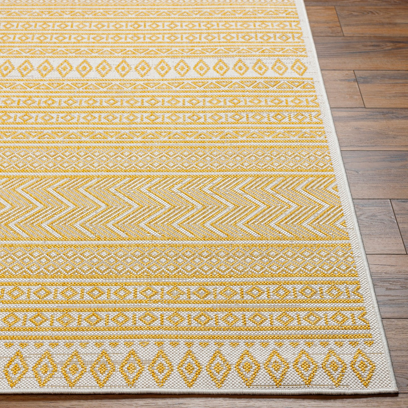 MIMI Indoor & Outdoor Global Saffron/Beige Area Rug