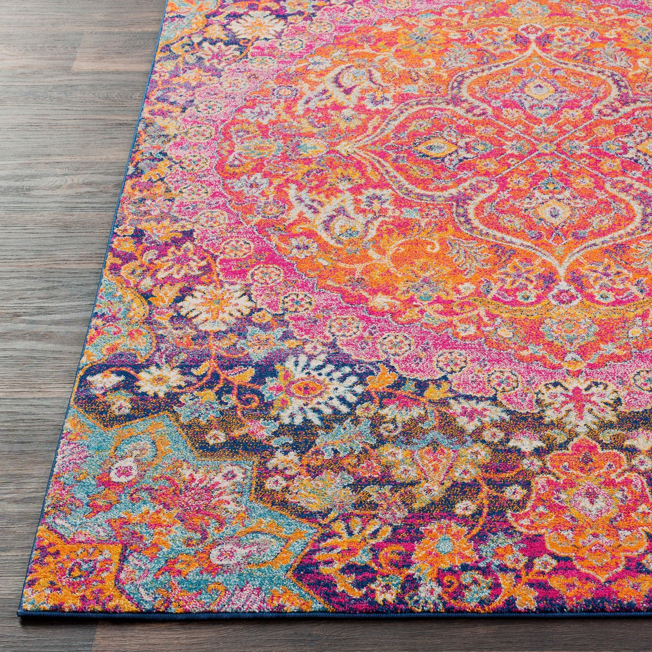 NEERJA Vintage Traditional Oriental Boho Garnet Area Rug Front