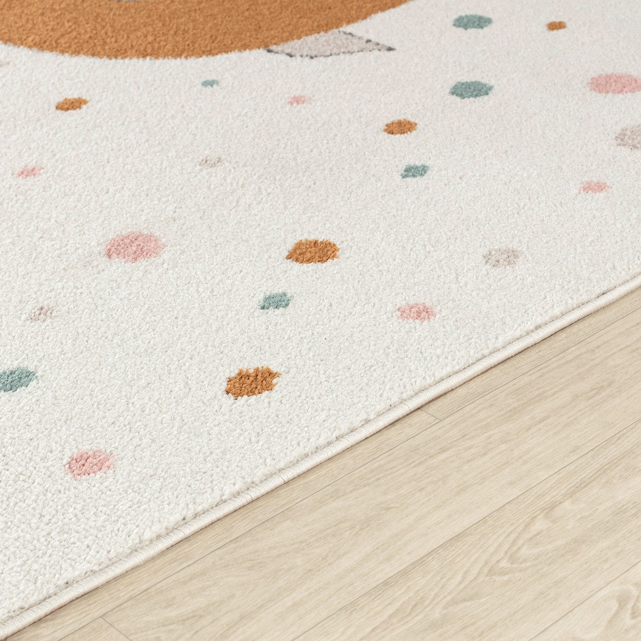 PIOUPIOU Modern Yellow/Blue/Brown Kids Room Rug Texture