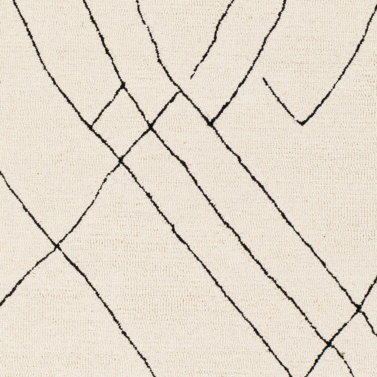 PRIYA VALLEY Hand-Tufted Global Wool Cream Area Rug Swatch