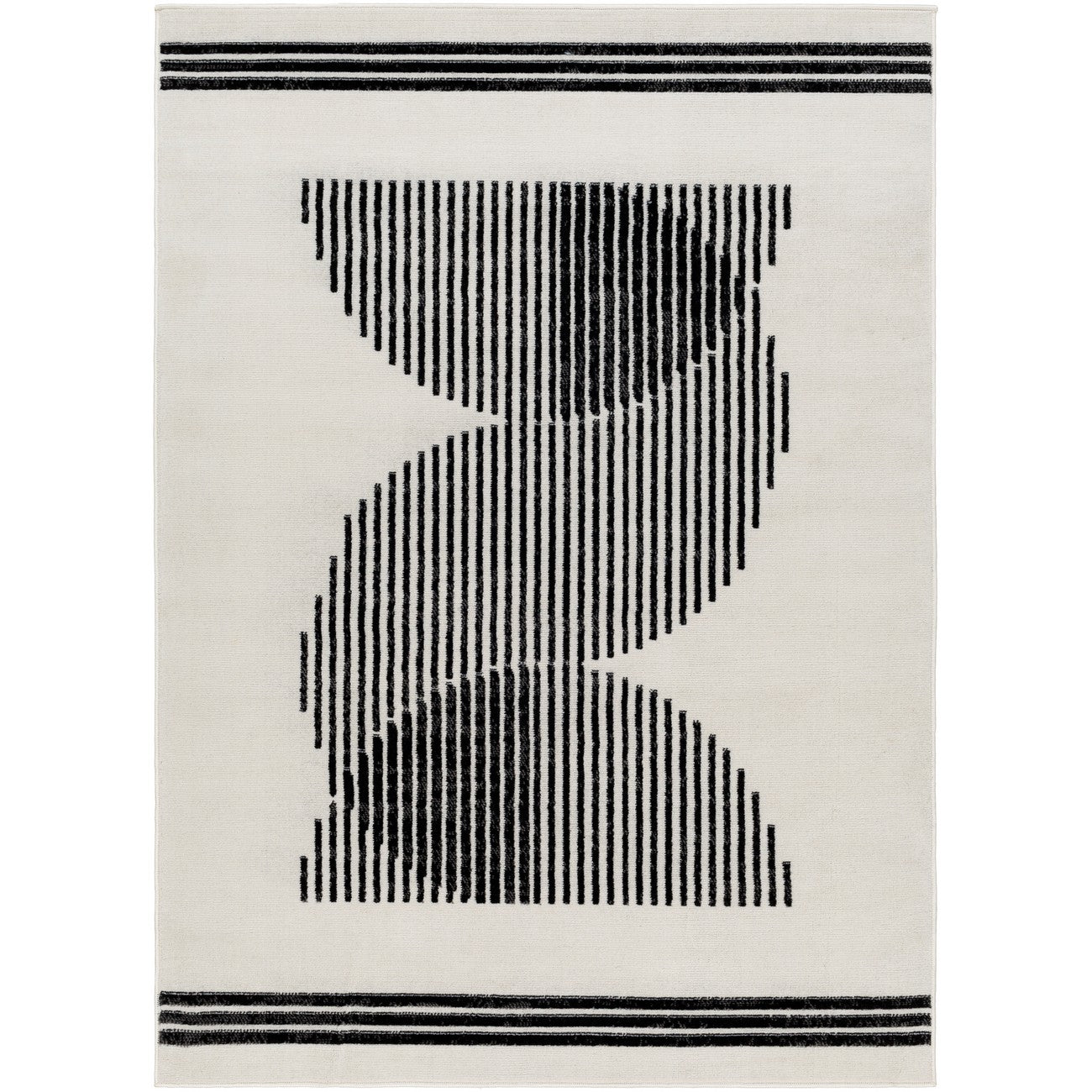 REILY Scandi Modern Black Area Rug Flat